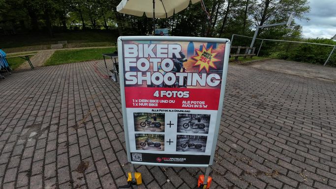 Mobiler Fotostand für Motorrad-Events