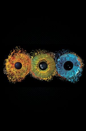 3 Augen Iris Foto