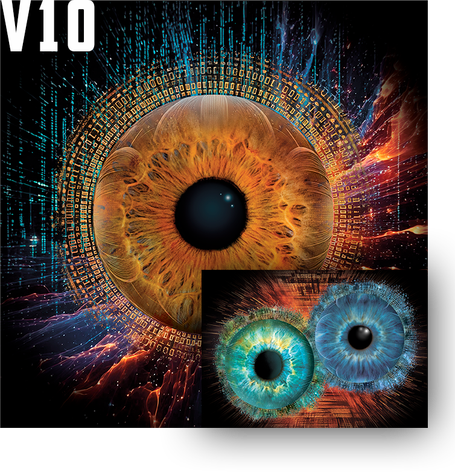 Iris mit Matrix