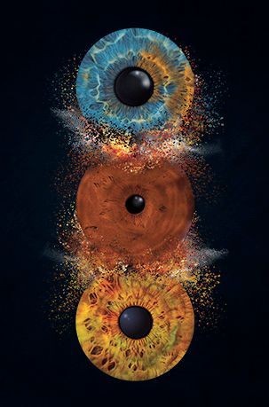 3 Augen Iris Foto