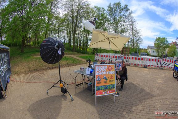 Mobiler Fotostand für Motorrad-Events